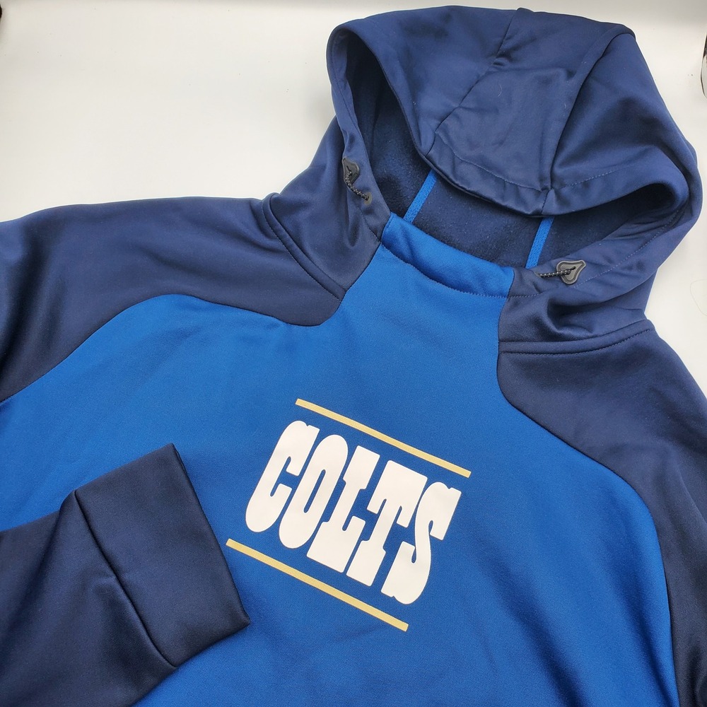 Nike Indianapolis Colts Therma-FIT NFL Hoodie Pullover Men's Size L Blue